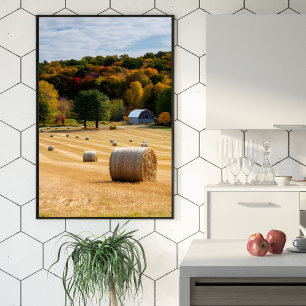 Affiche Hay Bales En Automne