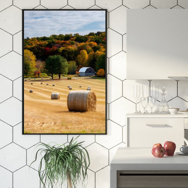 Affiche Hay Bales En Automne (Créateur téléchargé)