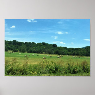 Affiche Hay Bales, Wytheville, Virginia