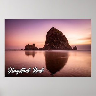 Affiche Haystack Rock, Côte De L'Oregon, États-Unis