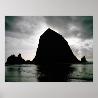 Affiche Haystack Rock—Plage de Cannon, Oregon