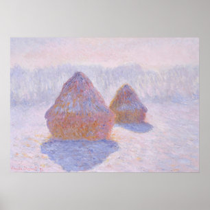 Affiche Haystacks par Claude Monet