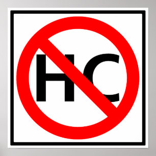 Affiche Hazardous Cargo Prohibited Highway Sign