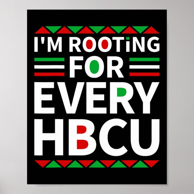 Affiche Hbcu Black History Pride Historique Black College (Devant)
