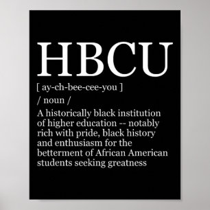 Affiche Hbcu Colèges Et Universités Mois De L'Histoire Des