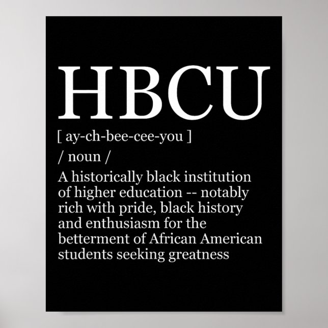 Affiche Hbcu Colèges Et Universités Mois De L'Histoire Des (Devant)