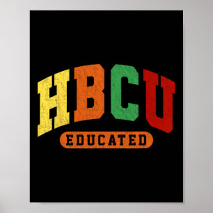 Affiche Hbcu Histoire des Noirs Étudiants Étudiés Dizaine