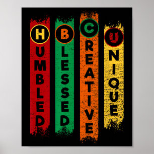 Affiche Hbcu Humbled Blessed Creative Unique Black College