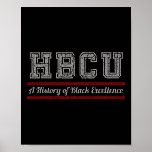 Affiche Hbcu Mois De L'Histoire Des Noirs Et Excellence De