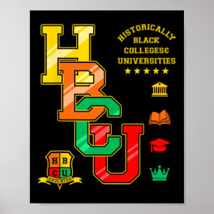 Affiche Hbcu Vêtements Historiquement Collèges Noirs Unive