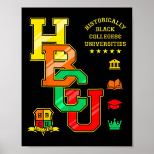 Affiche Hbcu Vêtements Historiquement Collèges Noirs Unive
