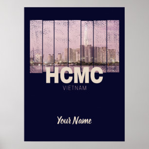 Affiche HCMC Saigon (Ho-Chi-Minh-Ville) Skyline Vietnam