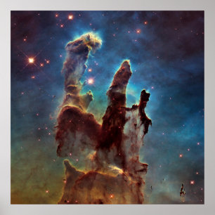 Affiche HDR Eagle Nebula Piliers de la Création