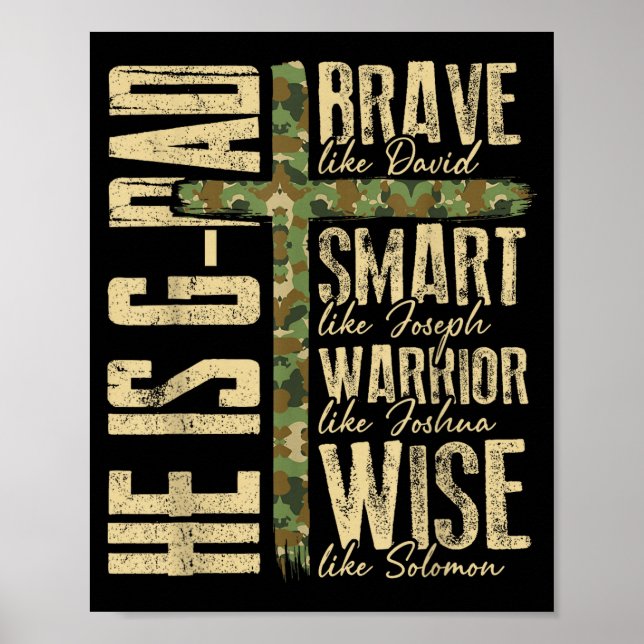 Affiche He Is G-dad Camo Religious Father's Day Christian  (Devant)