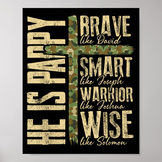Affiche He Is Pappy Camo Religious Father's Day Christian  (Devant)