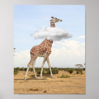 Affiche Head in the Clouds Giraffe