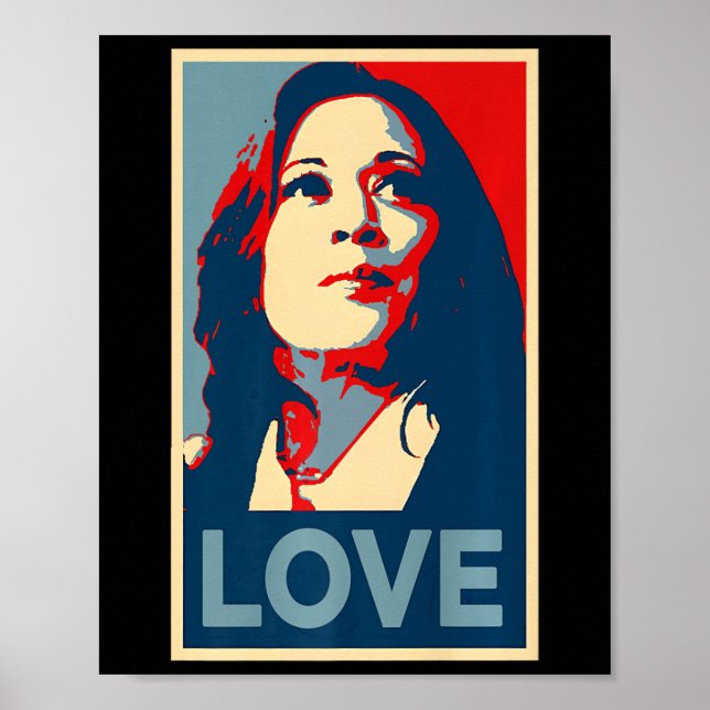 Affiche Heal Love Hope Kamala Harris Obama 47 Soutien Empo (Devant)