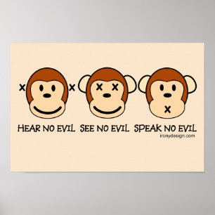 Affiche Hear No Evil Monkeys