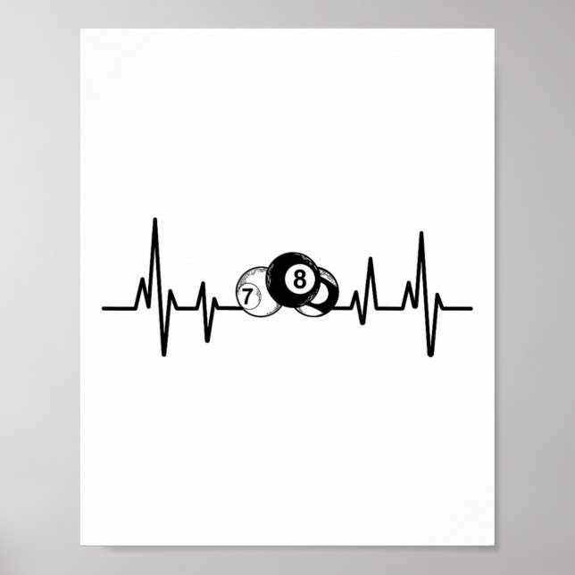 Affiche Hearbeat Pool Billard Lecteur Billard Cue (Devant)