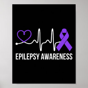 Affiche Heart-beat Epilepsy Sensibilisation à l'épilepsie