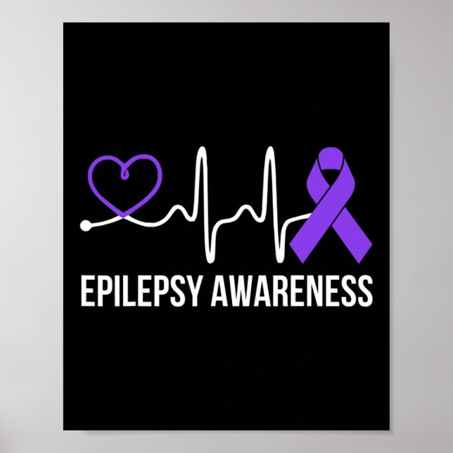 Affiche Heart-beat Epilepsy Sensibilisation à l'épilepsie  (Devant)
