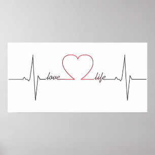 Affiche Heart beat with love life