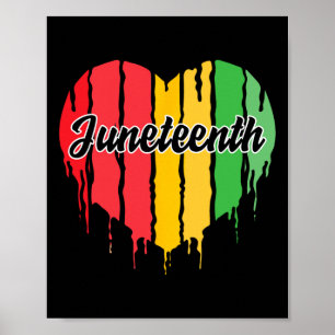 Affiche Heart Black History Afro American African Freedom