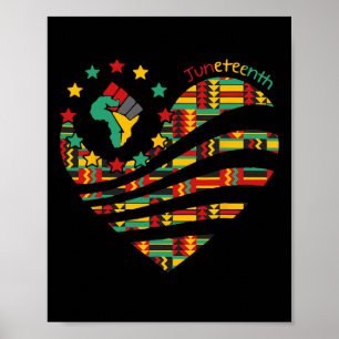 Affiche Heart Black History Afro American African Freedom