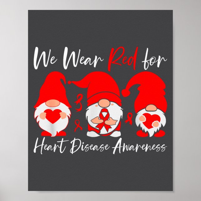 Affiche Heart Disease Awareness Gnome  (Devant)