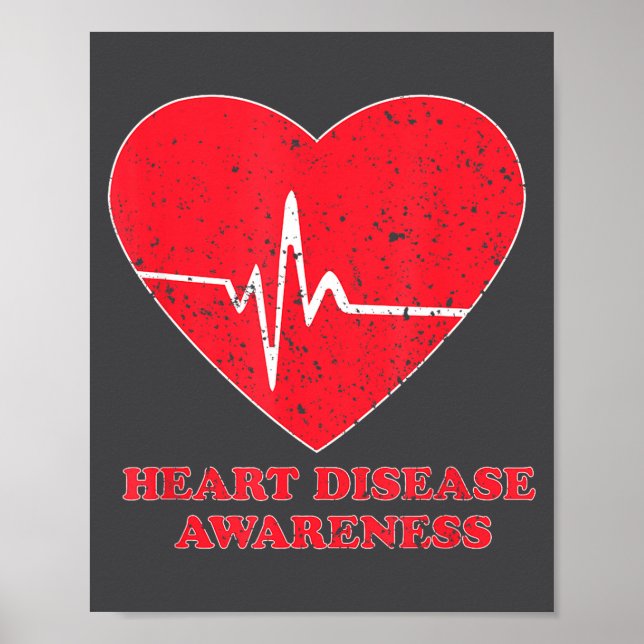 Affiche Heart Disease Awareness -national Wear Red Shirt D (Devant)