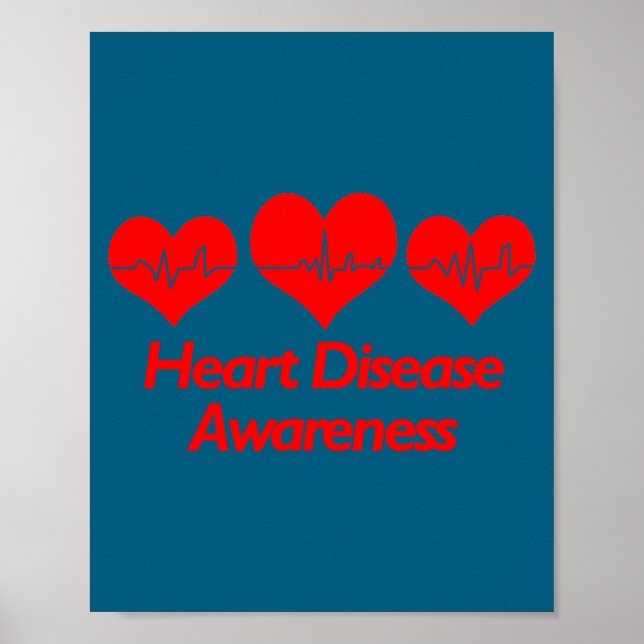 Affiche Heart Disease Awareness Shirt - Heart Health  (Devant)