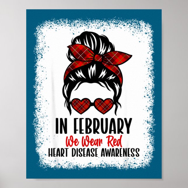 Affiche Heart Health Heart Disease Awareness Heartbeat Chd (Devant)