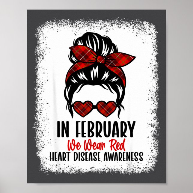 Affiche Heart Health Heart Disease Awareness Heartbeat Chd (Devant)