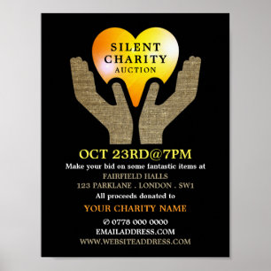 Affiche Heart in Hands, Silent Charity Auction Event