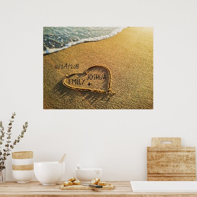 Affiche Heart in the Sand Beach (Cuisine)