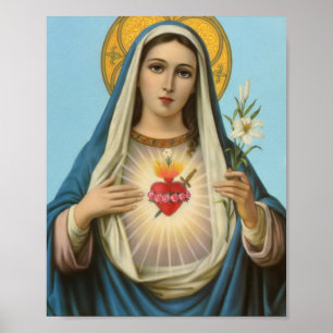 Affiche Heart of Mary Our Lady Sacred Heart