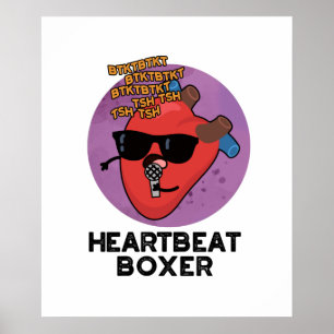 Affiche Heartbeat Boxer Funny Music Heart Pun
