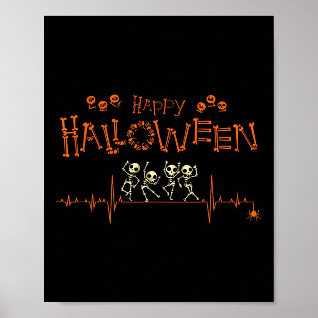 Affiche Heartbeat Happy Halloween Doctor Nurse (Devant)