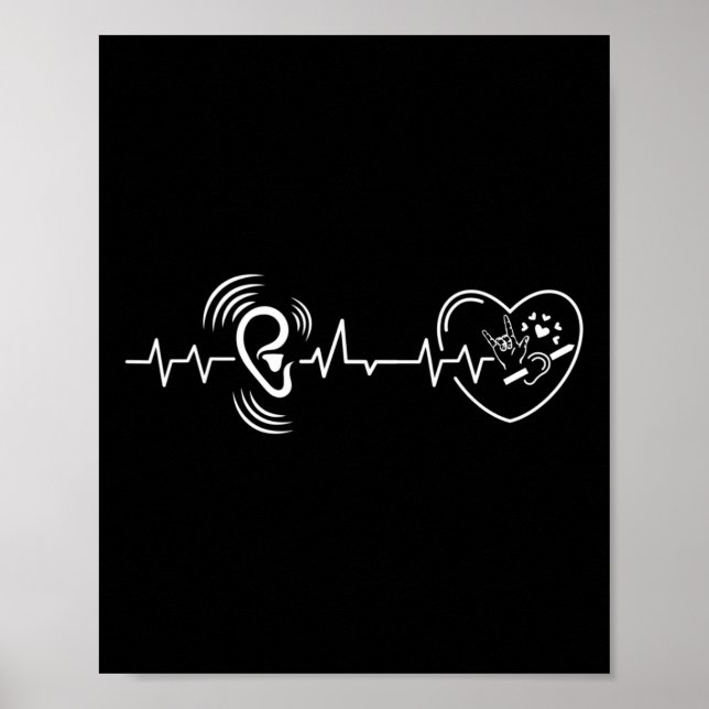 Affiche Heartbeat Langue des signes de main Audience Défen (Devant)