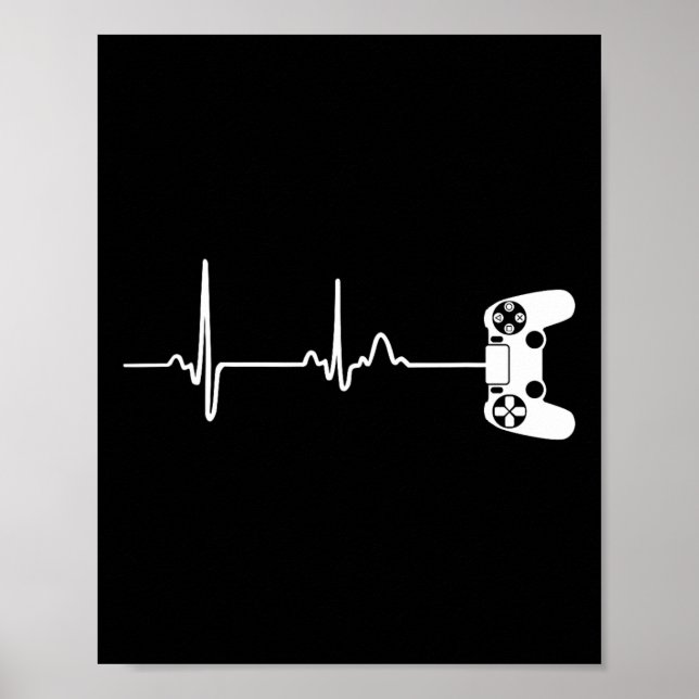 Affiche Heartbeat Pour Les Joueurs De Jeux Vidéo (Devant)
