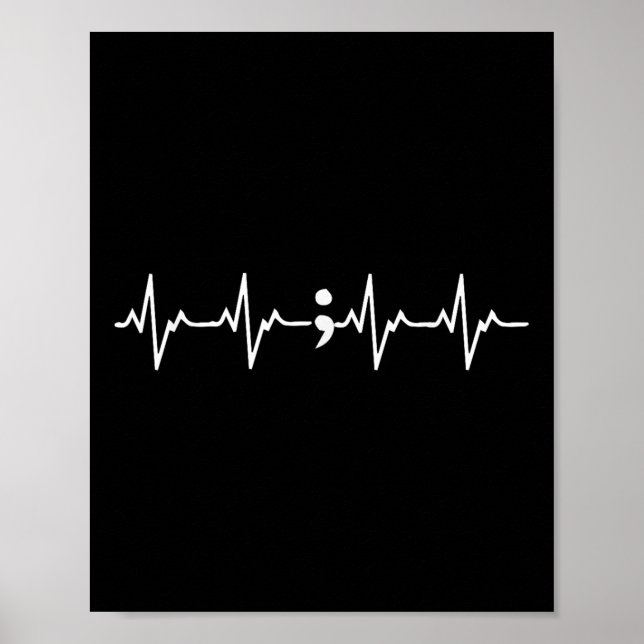 Affiche Heartbeat Semicolon Prix de prévention du suicide (Devant)