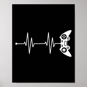 Affiche Heartbeat Shirt Don Pour Vidéo Game Lover Vidéo Ga