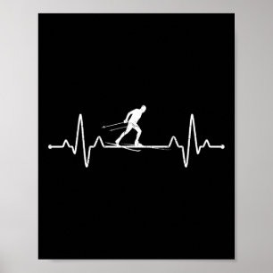 Affiche Heartbeat Ski de fond Sports d'hiver