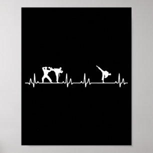 Affiche Heartbeat Taekwondo pour les amateurs d'arts marti