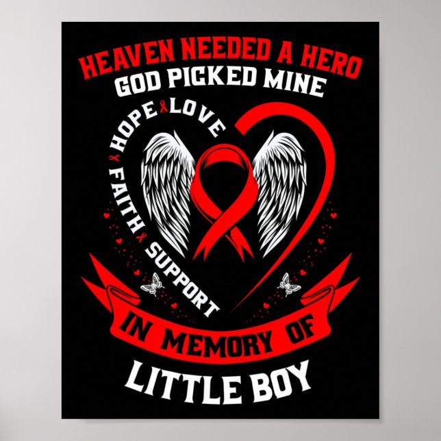 Affiche Heaven Needed A Hero God Picked Son Little Boy Hea (Devant)
