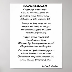 AFFICHE HEAVENS REALM POEM