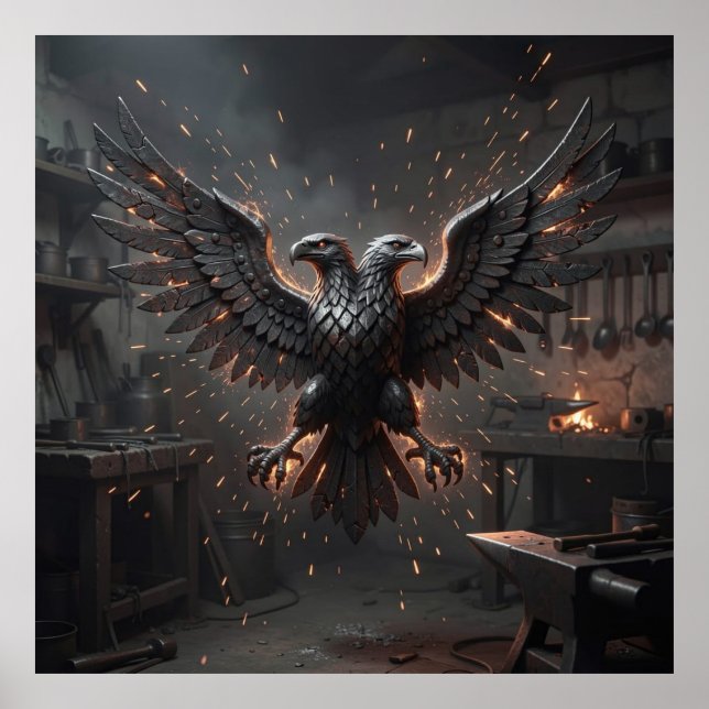 Affiche Heavy Metal Texture Blacksmith Eagle Relic Murale (Devant)