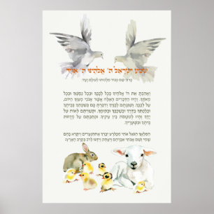 Affiche Hébergement Shema Israël pour les enfants avec ani