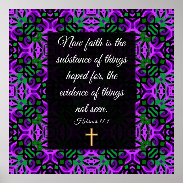Affiche Hébreux 11:1 (Devant)