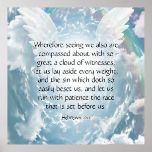 Affiche Hébreux 12:1